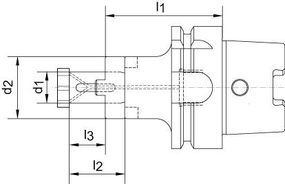 Kombifräsdorn DIN 69893A HSK-A63