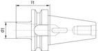 Insatshylsa form D JISB6339AD BT40/MK1
