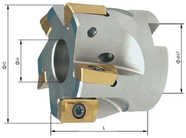 Hörnfräs 90° utan inre kylkanal, Skär för APKT16
