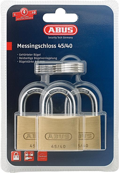 Hänglås Abus 45 40mm, 3 st