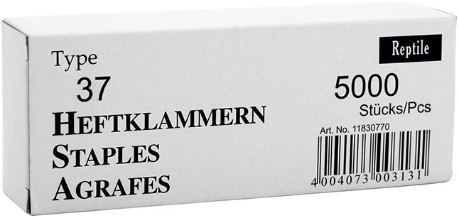 Häftklammer 37, Stål, 5000-pack