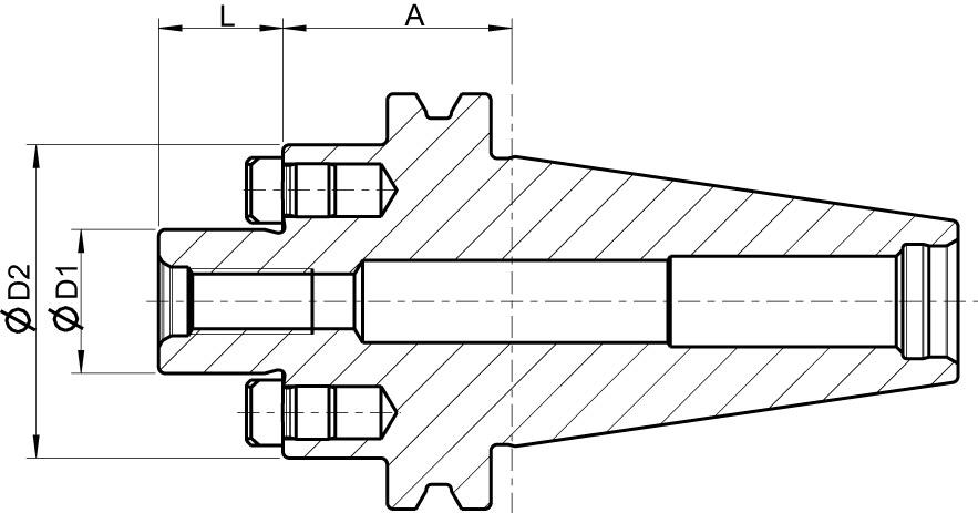 Ändfräsdorn DIN 69871AD GT SK40