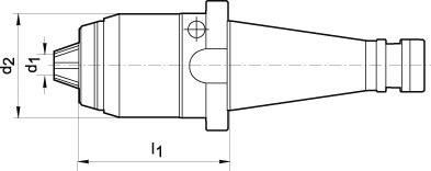 Precisionsborrchuck kort AKL DIN 2080 1-16mm SK40