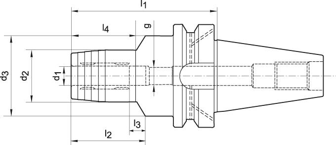 Hydraulisk chuck DIN JISB 63369-AD/B, BT40, IK