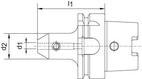 Weldonhållare DIN 69893A IK HSK-A63 10x65mm