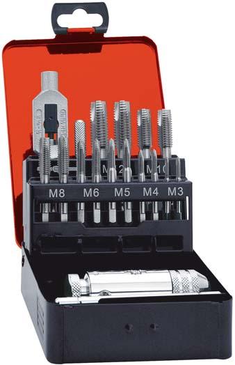 Handgängtappsats DIN 352 HSS M3-12 16-delar