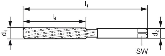 Handbrotsch DIN 206B HSS