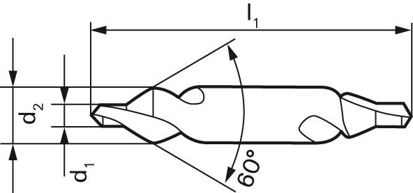 Dubbhålsborrsats Form A, HSSE 6-delar, 1,0-4,0mm