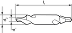 Dubbhålsborr DIN 333R HSS 1,00mm
