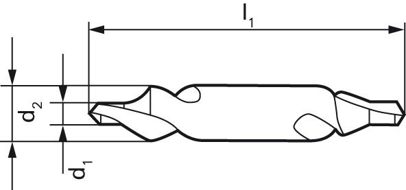 Dubbhålsborr Form R, HSS