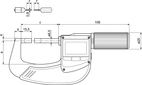 Digital bygelmikrometer 40 EWRi-S 0-25mm
