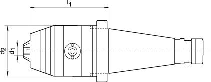 CNC-Borrchuck kort DIN 2080 Vä/Hö 1,5-16 SK40