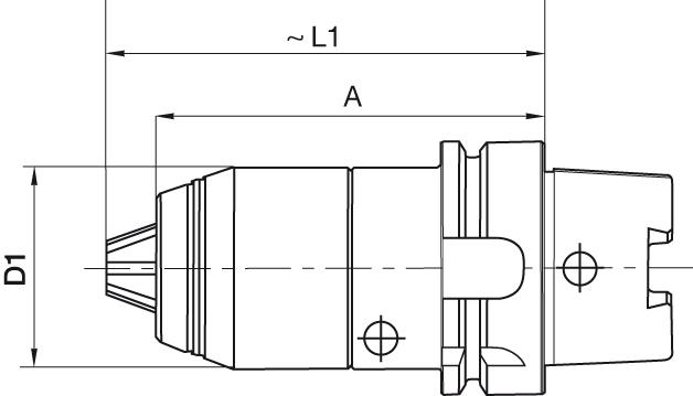 CNC-Borrchuck kort D69893 IK 1-16mm HSK 63