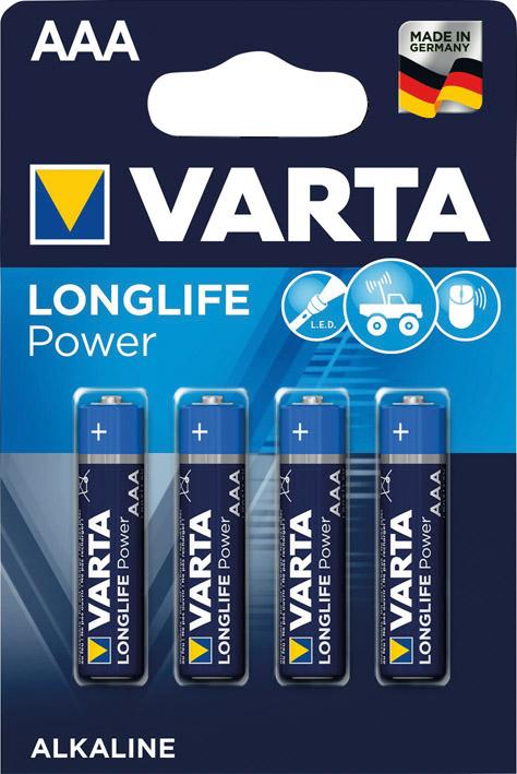 Batteri Longlife Power AAA LR03, 4 pack i blister