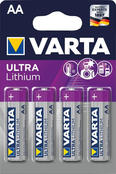 Batteri AA/LR06 1,5V Ultra Litium, Blister 4st