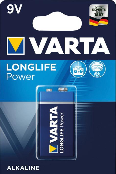 Batteri 6LR61 9V, Longlife Power, Blister 1st