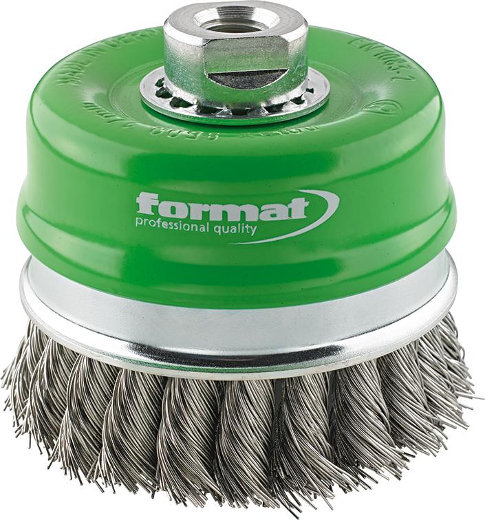 Axialborste rostfri M14 80x0,50mm tvinnad