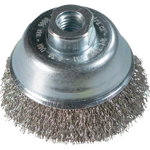 Axialborste rostfri 70x0,30mm M14 vågig