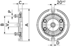Vridplatta till maskinskruvstycke stl. 1+2 - 113mm