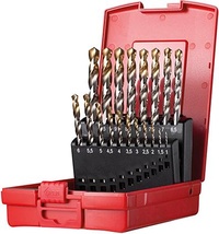 Spiralborrsats A095201 HSS TiN Tip 118° 19-delar 1-10mm