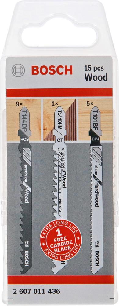 Sticksågbladsats Trä T 144 DP/T 101 BF 15-delar