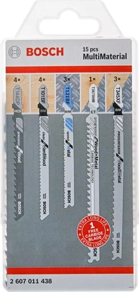 Sticksågbladsats Multi nr. 2607011438 15-delar