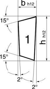 Sparskär HSSE Form-L Dubbel Trapets 12x3x160mm, Index