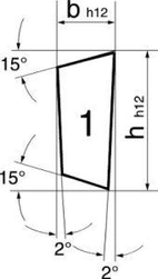 Sparskär HSSE Form-L Dubbel Trapets 12x3x160mm, Index