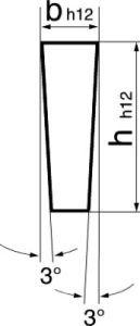 Sparskär HSSE Form-E Trapets 12x3x100mm