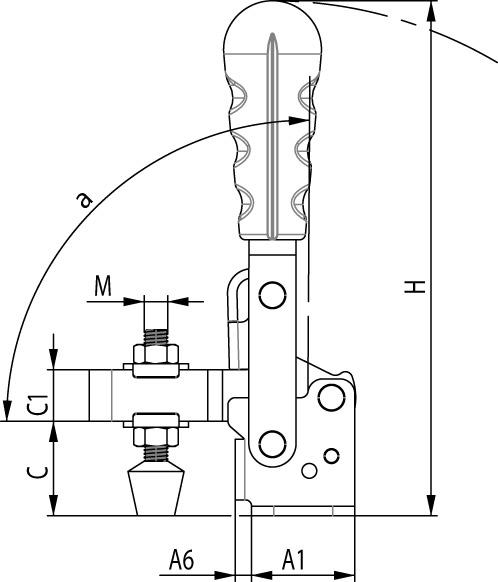 Vertikal snabbspännare