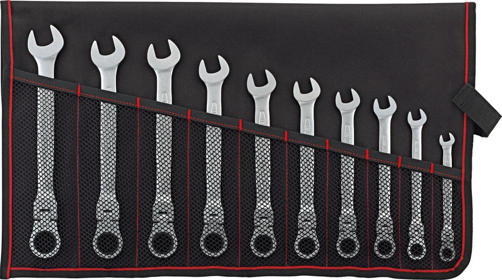 U-Ringspärrnyckelsats Ledbar 10-delar 8-19mm