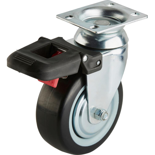 Hjul med broms till verktygsvagn