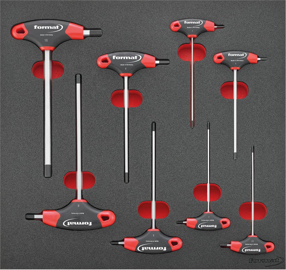 Verktygsinsats 2/3 Sexkantnycklar med T-grepp